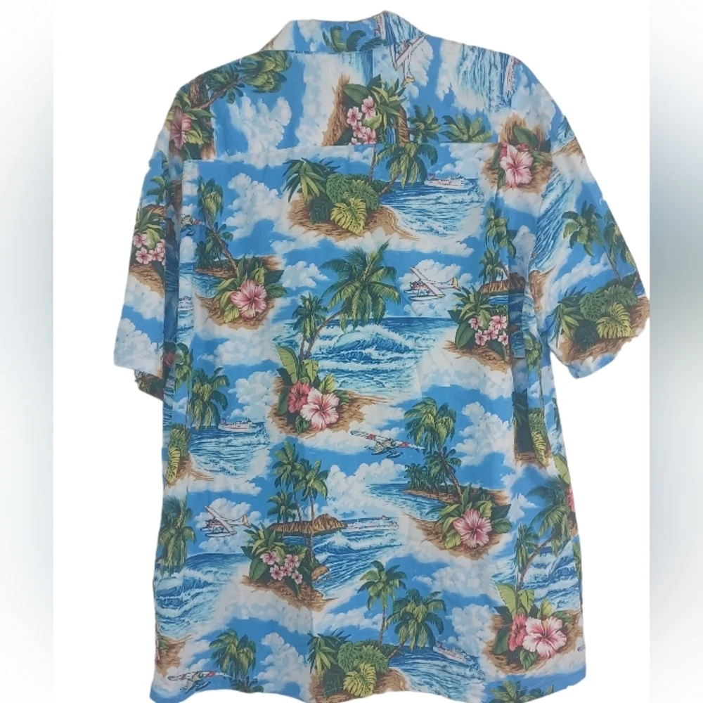 Aloha Republic Hawaiian Short Sleeve Button Down Shirt Made USA SZ XL Vintage - Picture 3 of 10